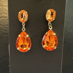 Orange Dangle Earrings